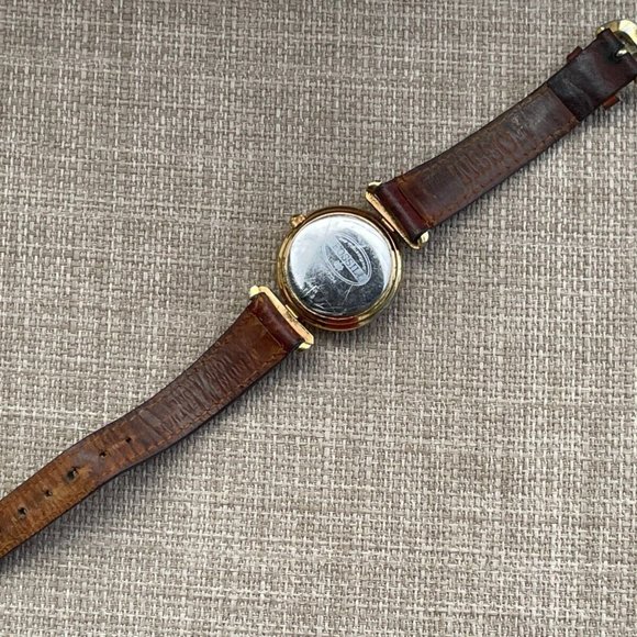 Vintage Fossil Ladies Wrist Watch Brown Leather Band Sold AS IS. for Repair - Picture 9 of 12